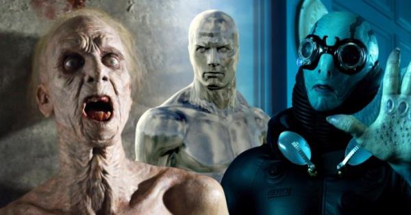 Doug Jones in several different films with heavy prosthetics