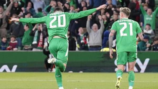 EXCELSIOR: Republic of Ireland striker Troy Parrott celebrates his late winner against Hungary (Niall Carson/PA) EXCELSIOR: Republic of Ireland striker Troy Parrott celebrates his late winner against Hungary (Niall Carson/PA)