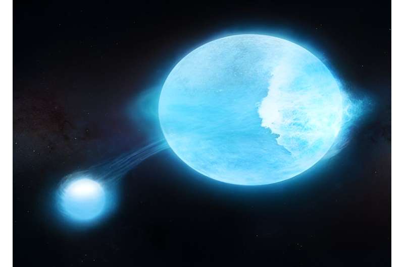 星际冲浪：高达三颗太阳的巨浪正在一颗巨星上翻滚